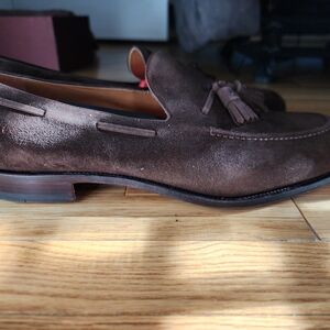 Carmina Men's Brown Suede Tassel Slip-On Loafers.13 US/12UK